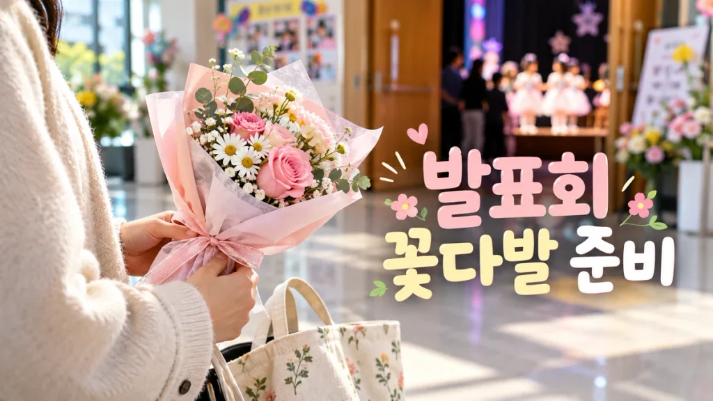 아이 발표회 꽃다발 준비, 공연 규정·전달 시간·귀가 짐 확인 순서